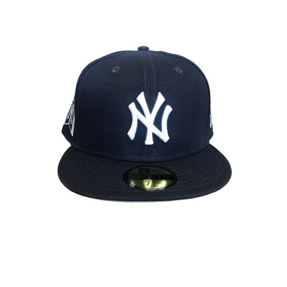 New Era New York Yankees Banner Logo 59FIFTY Fitted Hat Cap Size 7 3/4 - Picture 1 of 5